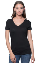 17030w Women's 50/50 Blend V-Neck