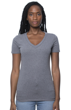 17030w Women's 50/50 Blend V-Neck