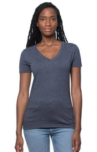 17030w Women's 50/50 Blend V-Neck
